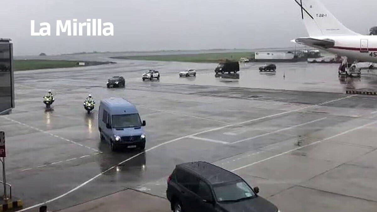 El séquito de Sánchez en La Coruña