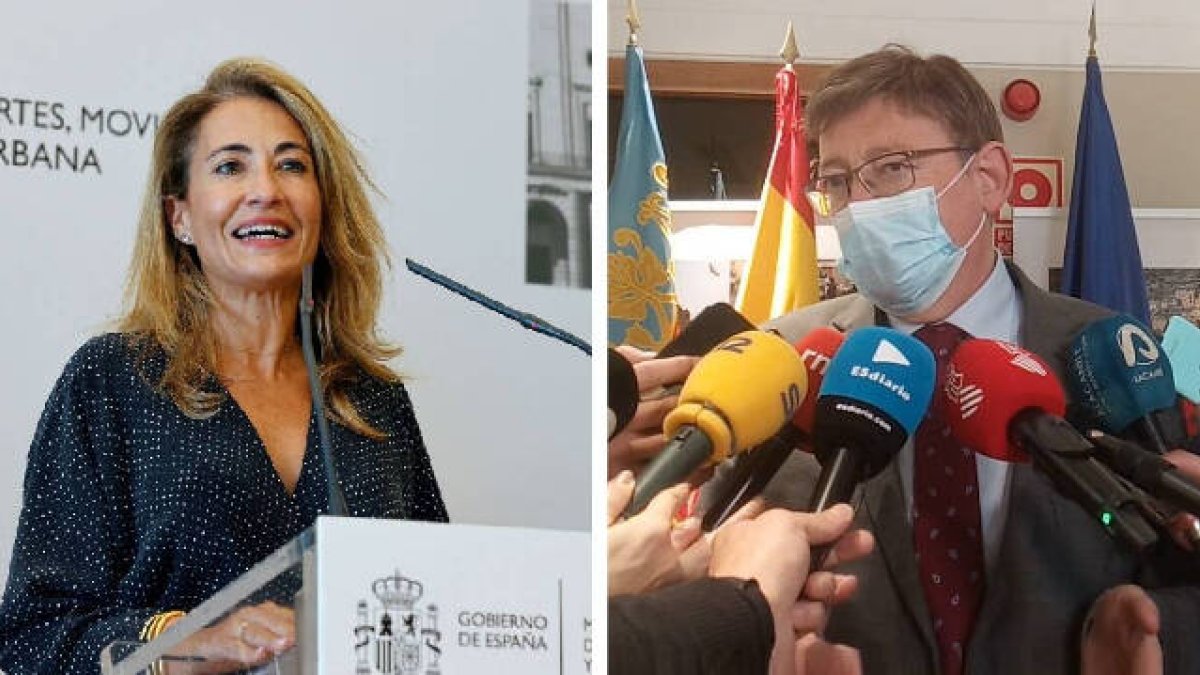 El presidente de la Generalitat, Ximo Puig, y la ministra Raquel Sánchez