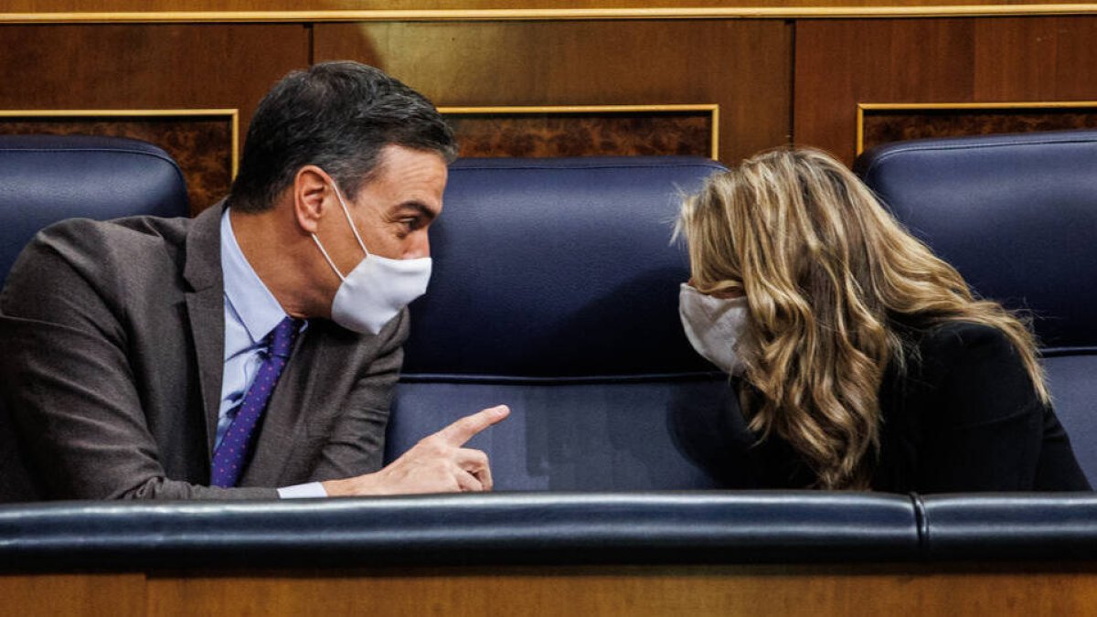 Pedro Sánchez y Yolanda Díaz