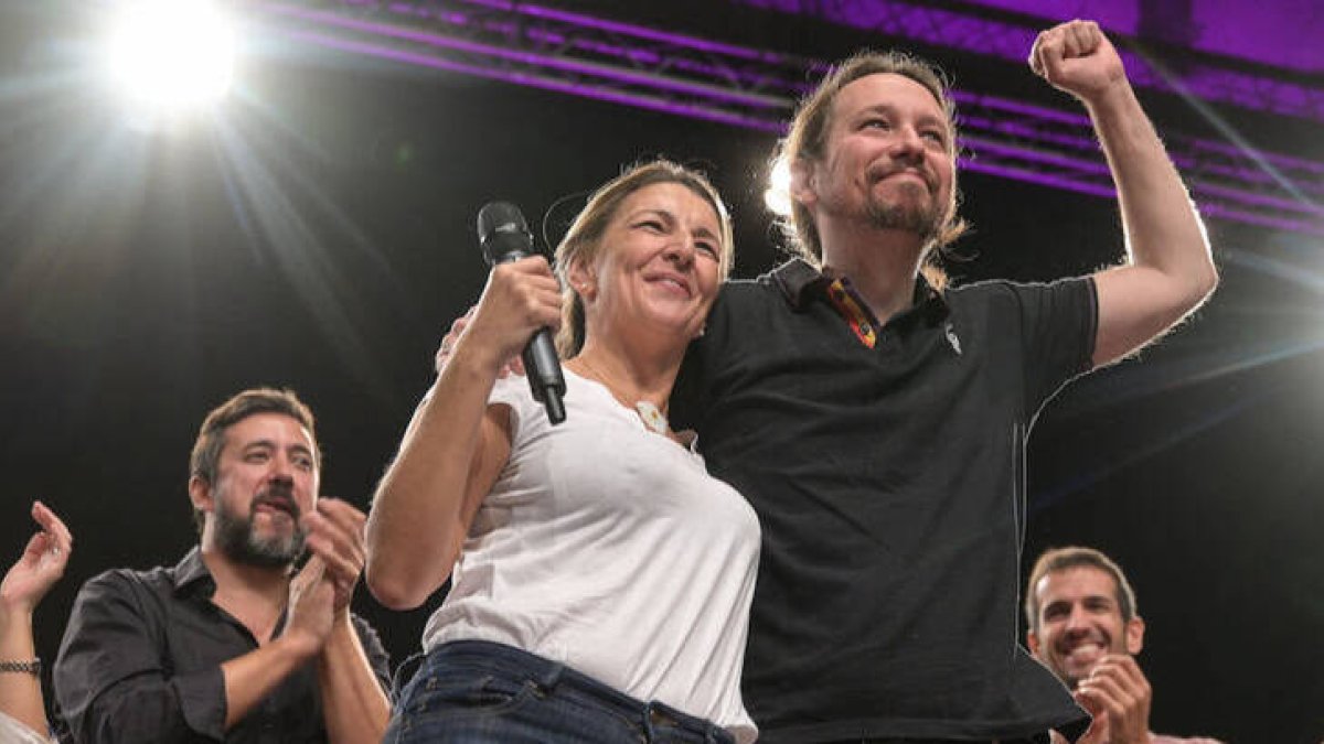 Yolanda Díaz y Pablo Iglesias