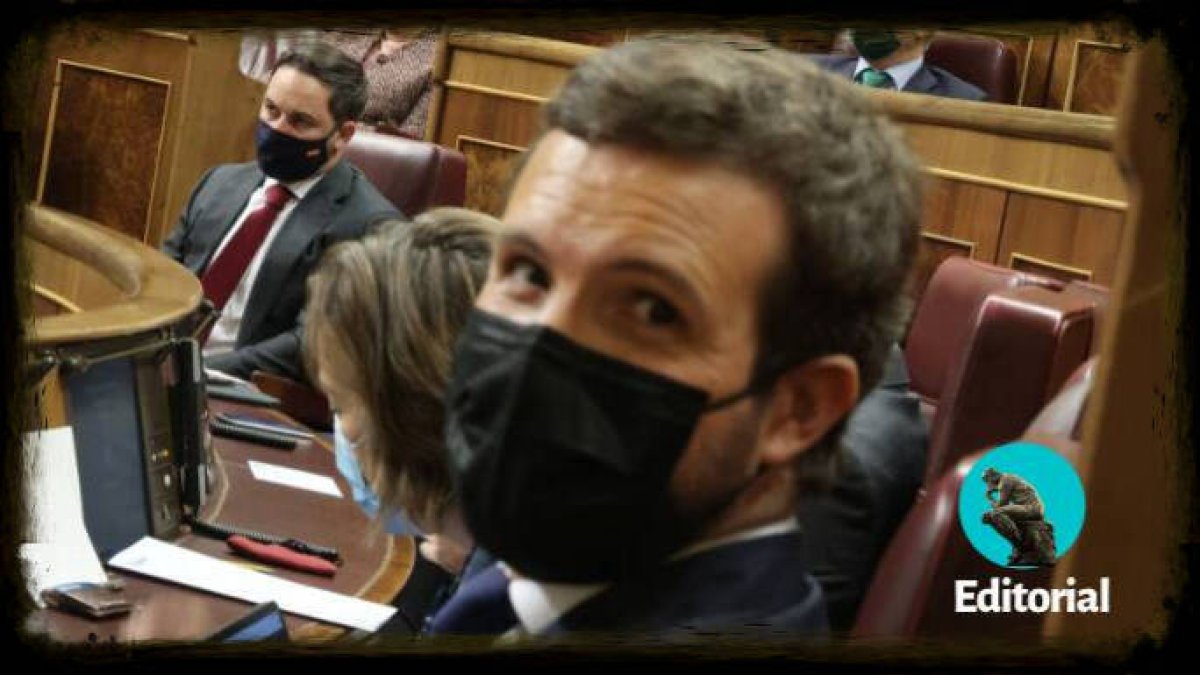 Casado y Abascal, en el Congresp
