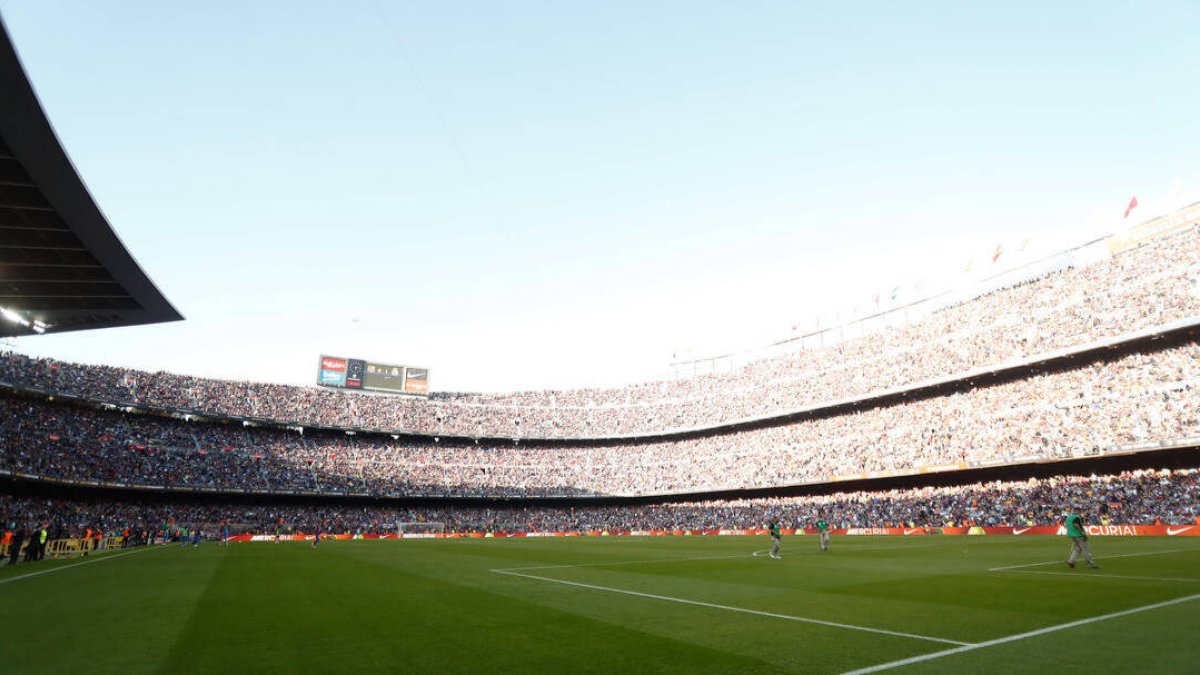 Imagen del Camp Nou durante el Clásico