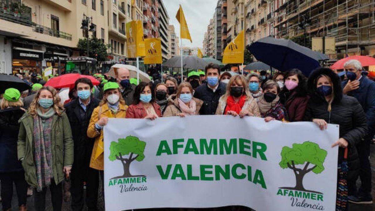 Carlos Mazón durante la manifestación de agricultores