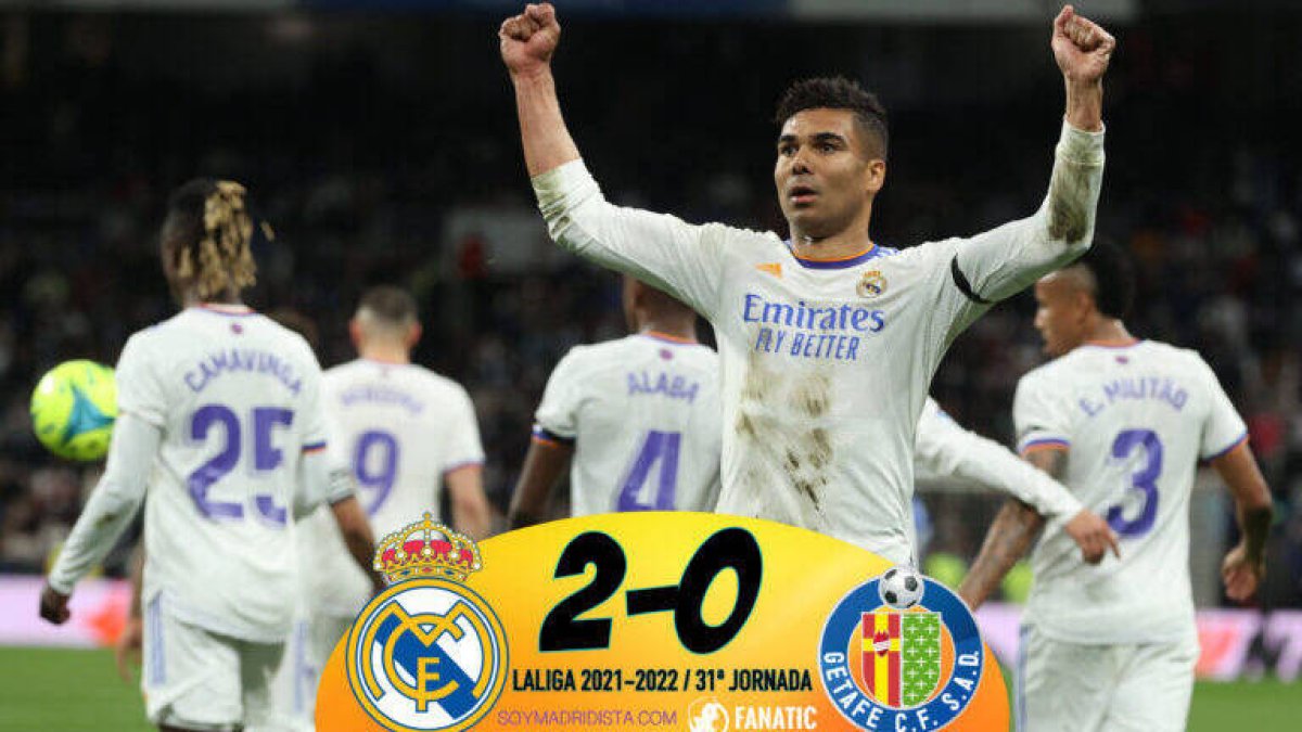 Real Madrid 2 - Getafe 0: Plácida entreguerra