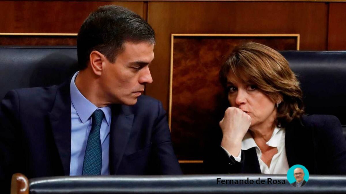 Pedro Sánchez y Dolores Delgado