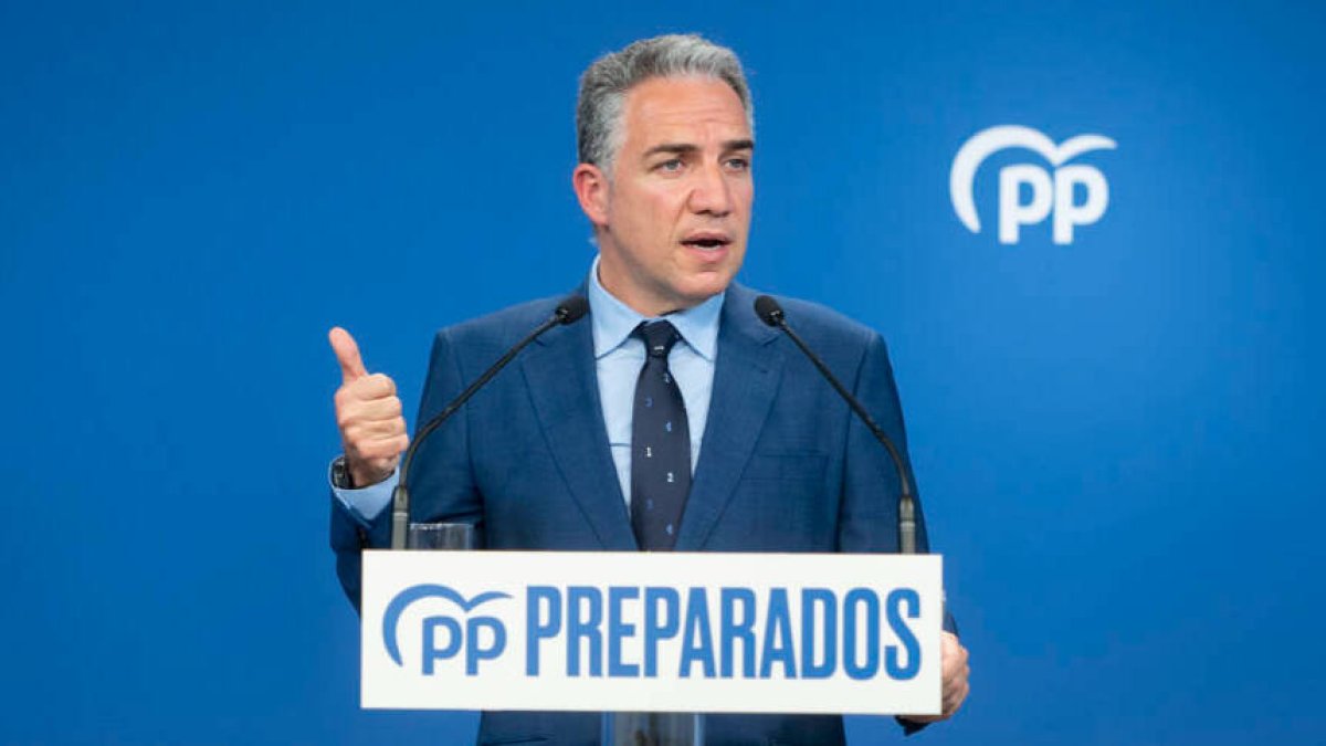 El coordinador general del PP, Elías Bendodo.