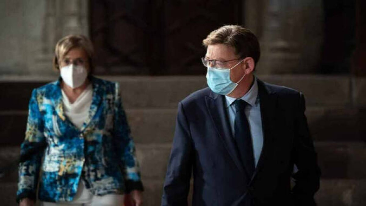 Consellera de Sanitat, Ana Barceló, junto al presidente de la Generalitat, Ximo Puig