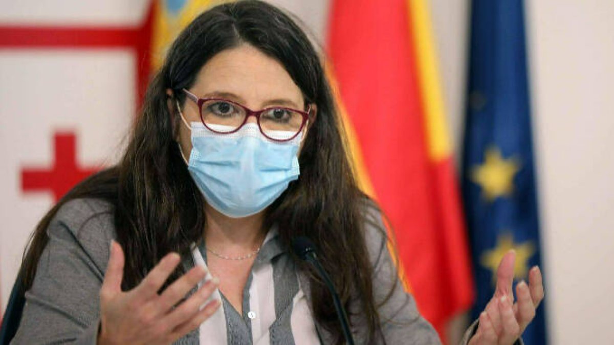 Mónica Oltra en rueda de prensa