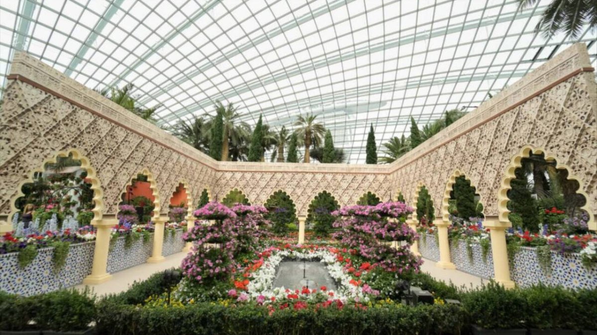 Recreación del Patio de las Doncellas.