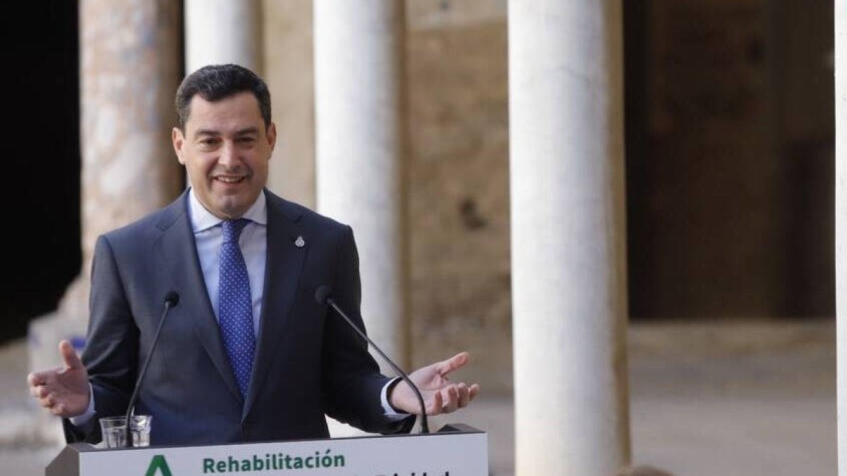El presidente de la Junta de Andalucía y del PP-A, Juanma Moreno.