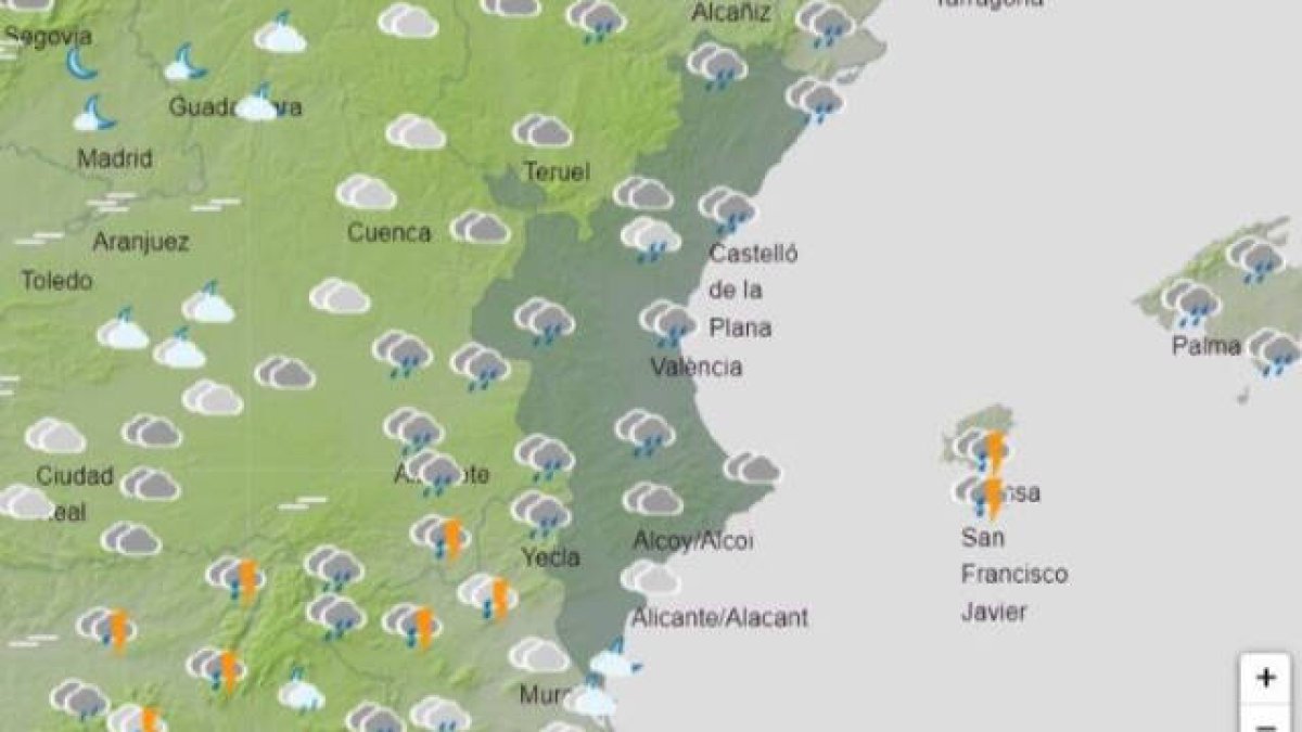 Predicción del tiempo del miércoles de la Agencia Estatal de Meteorología
