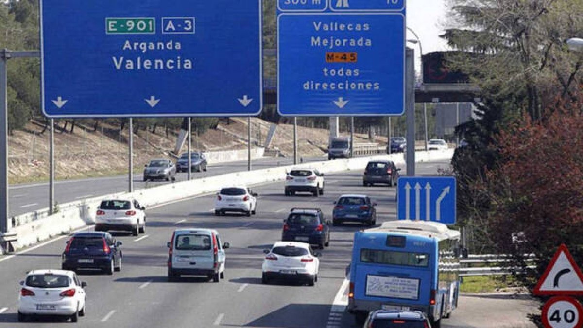 Imagen de la A-3, dirección Valencia Madrid.