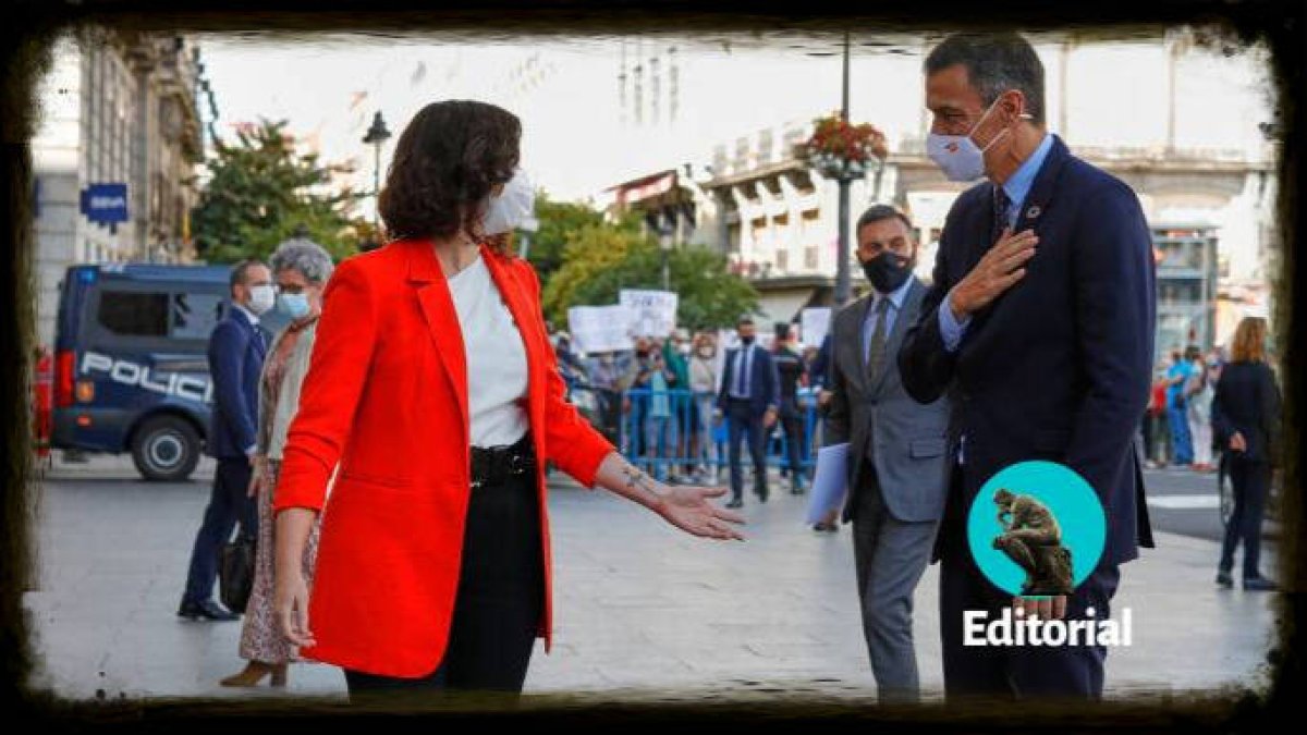 Ayuso y Sánchez, hace dos años