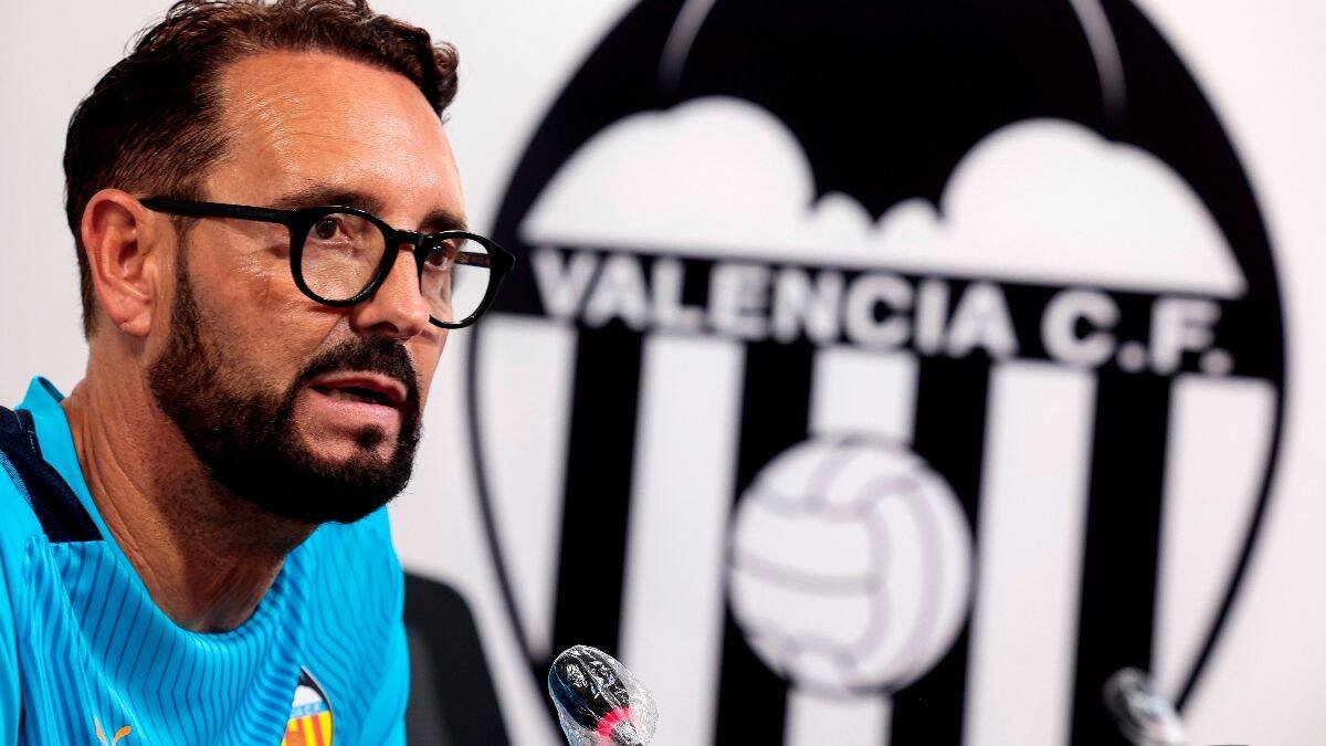 Imagen de Bordalás durante una rueda de prensa.