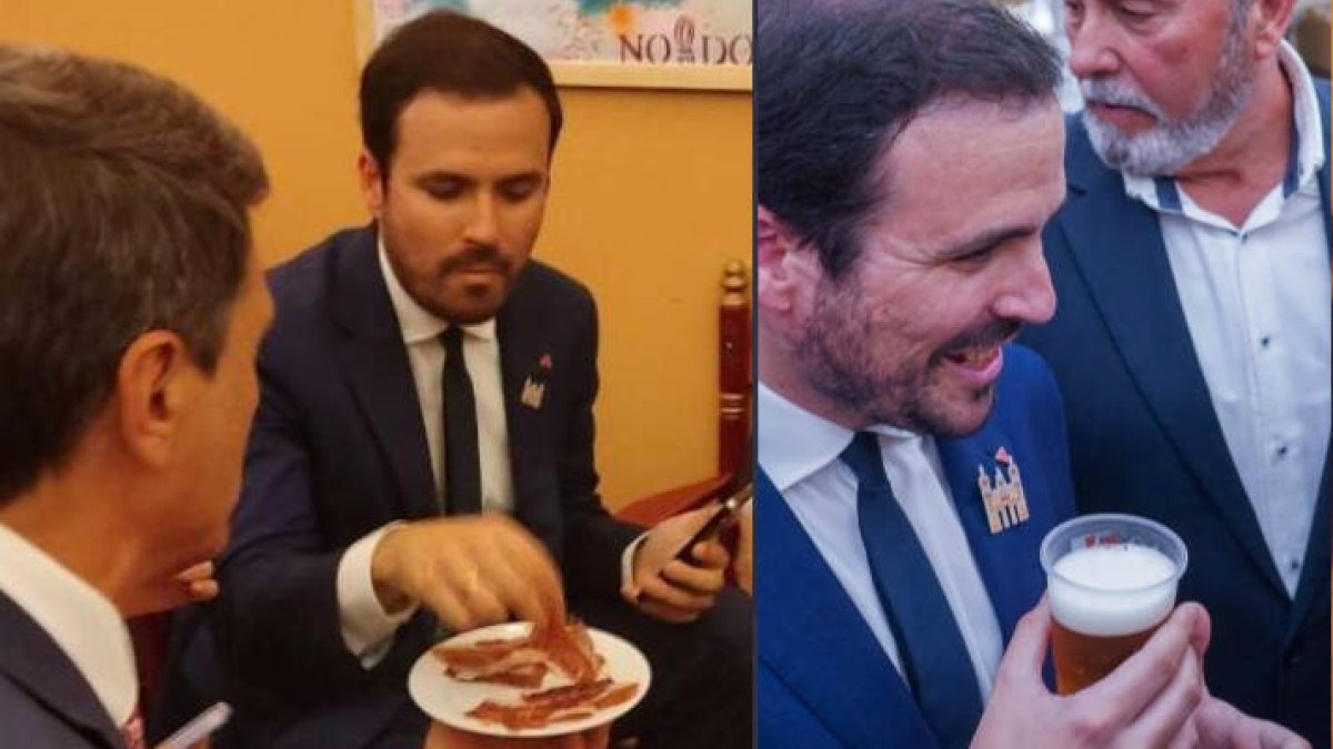 Alberto Garzón en la Feria de Abril