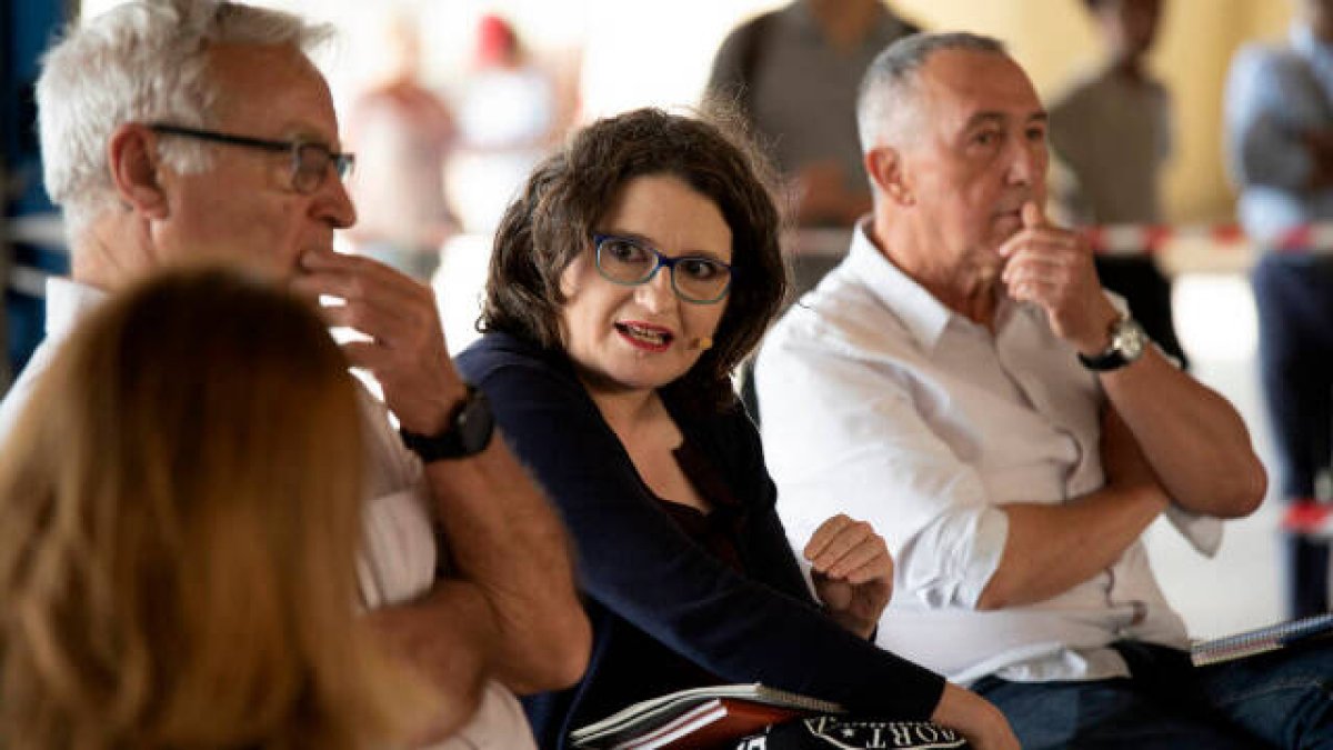 Mónica Oltra en un acto de Compromís