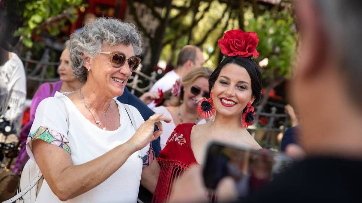 Inés Arrimadas, presidenta nacional de Cs en la Feria de Jerez.