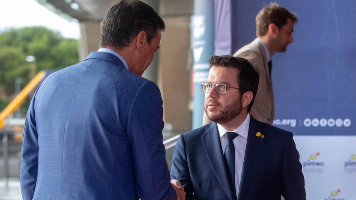 Sánchez y Aragonés, en su último encuentro en Barcelona.