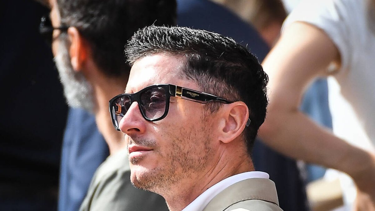 Imagen de Lewandowski viendo un partido de Roland Garros en París.