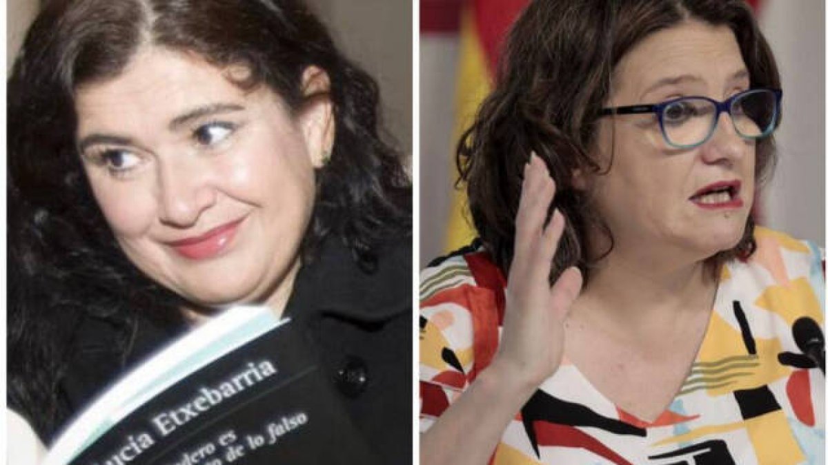 Lucía Etxebarría y Mónica Oltra