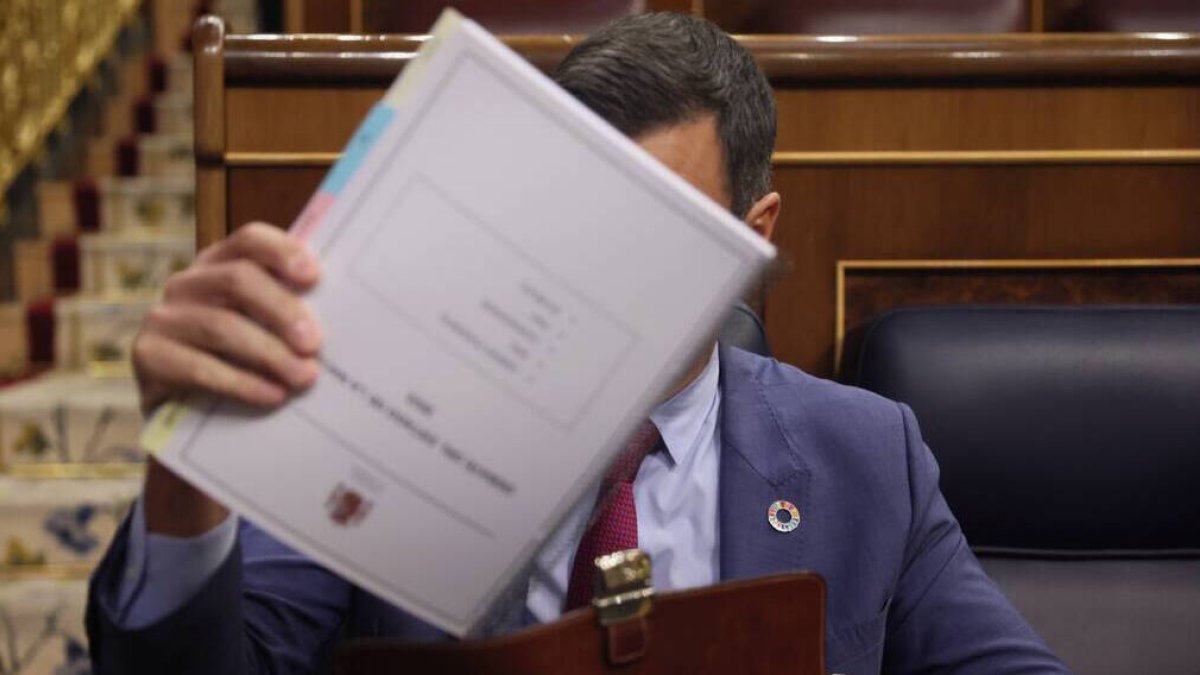 Pedro Sánchez, durante el Debate de la Nación.
