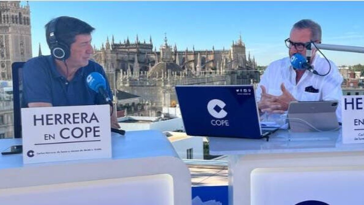 El candidato de Cs y vicepresidente andaluz, Juan Marín, en COPE con Carlos Herrera.