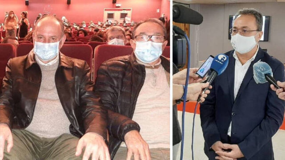 Miguel Millana y Ángel Franco. En la otra imagen, Francesc Sanguino.
