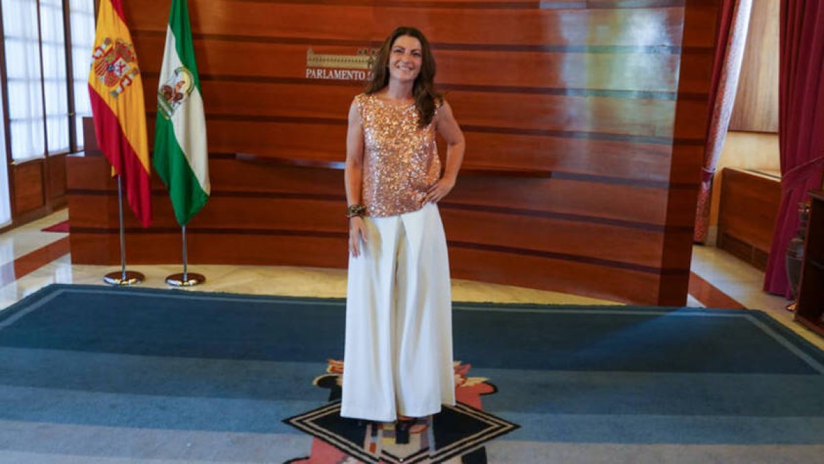 La portavoz del grupo parlamentario Vox, Macarena Olona.