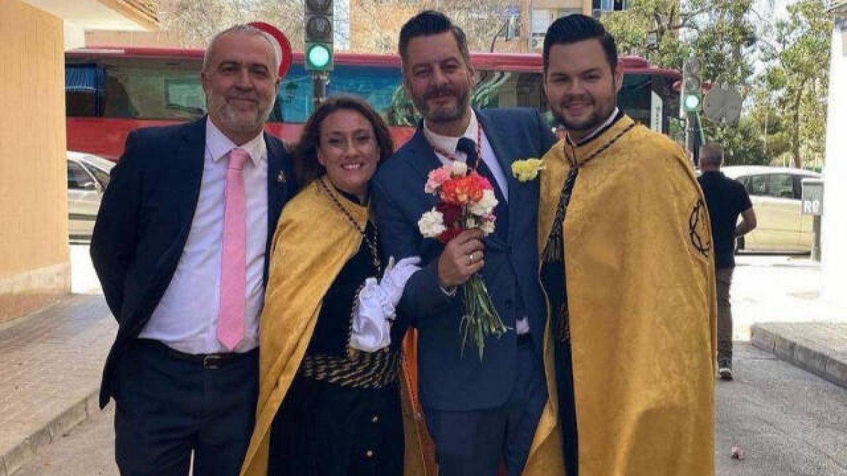 El concejal de Cultura Festiva, Carlos Galiana, en la Semana Santa Marinera