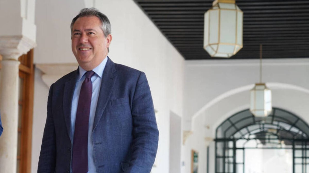 El secretario general del PSOE-A, Juan Espadas, esta semana en el Parlamento andaluz.