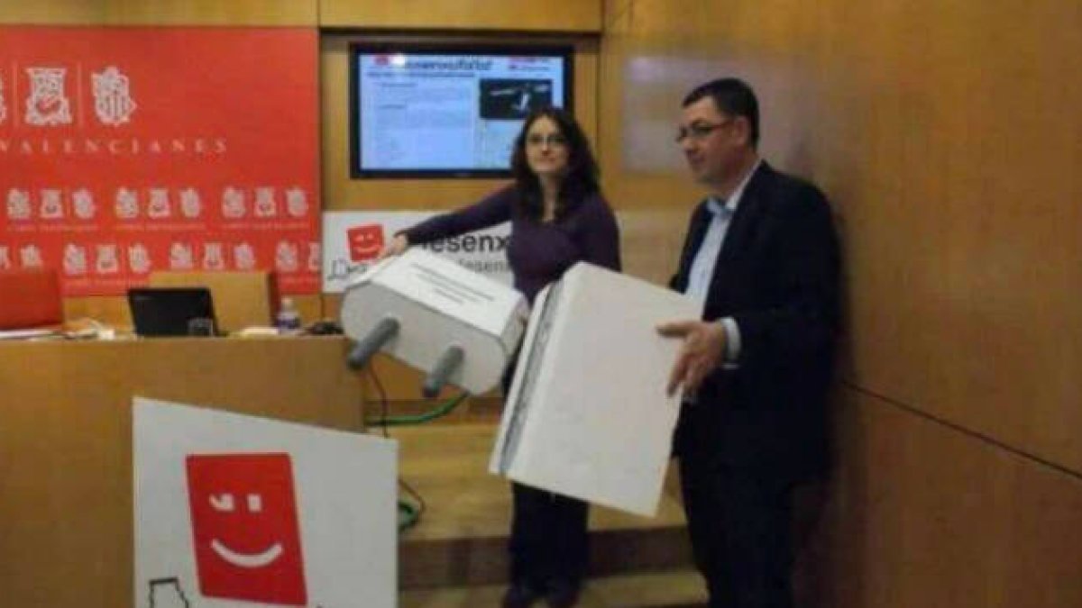 Mónica Oltra cuando estaba en la oposición y criticaba los enchufes