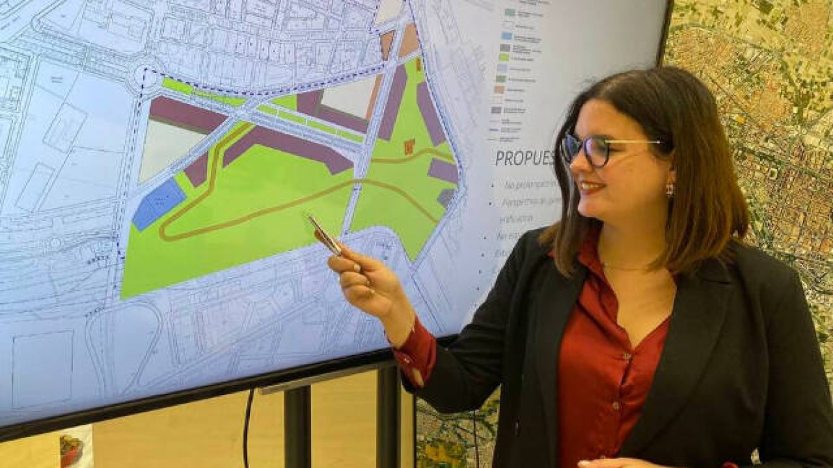 La vicealcaldesa Sandra Gómez presentando el nuevo PAI del Grao