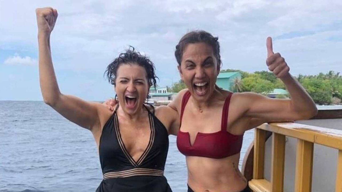 Toni Acosta y Silvia Abril