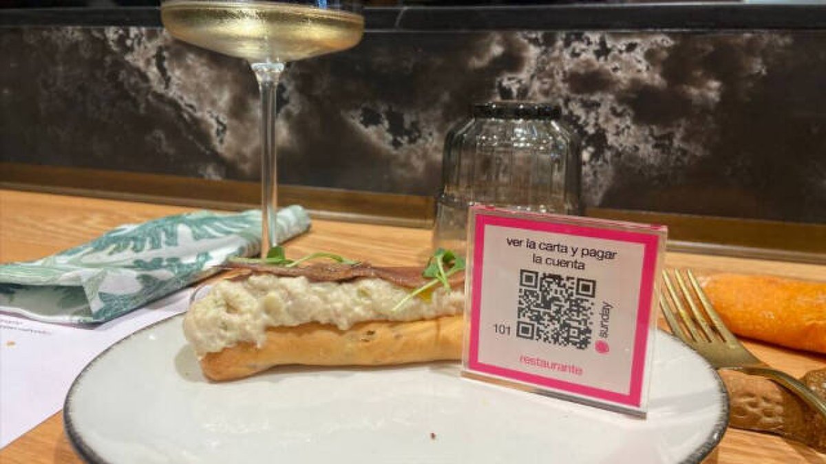 Imagen del código QR de Sunday que se pone en las mesas de los restaurantes
