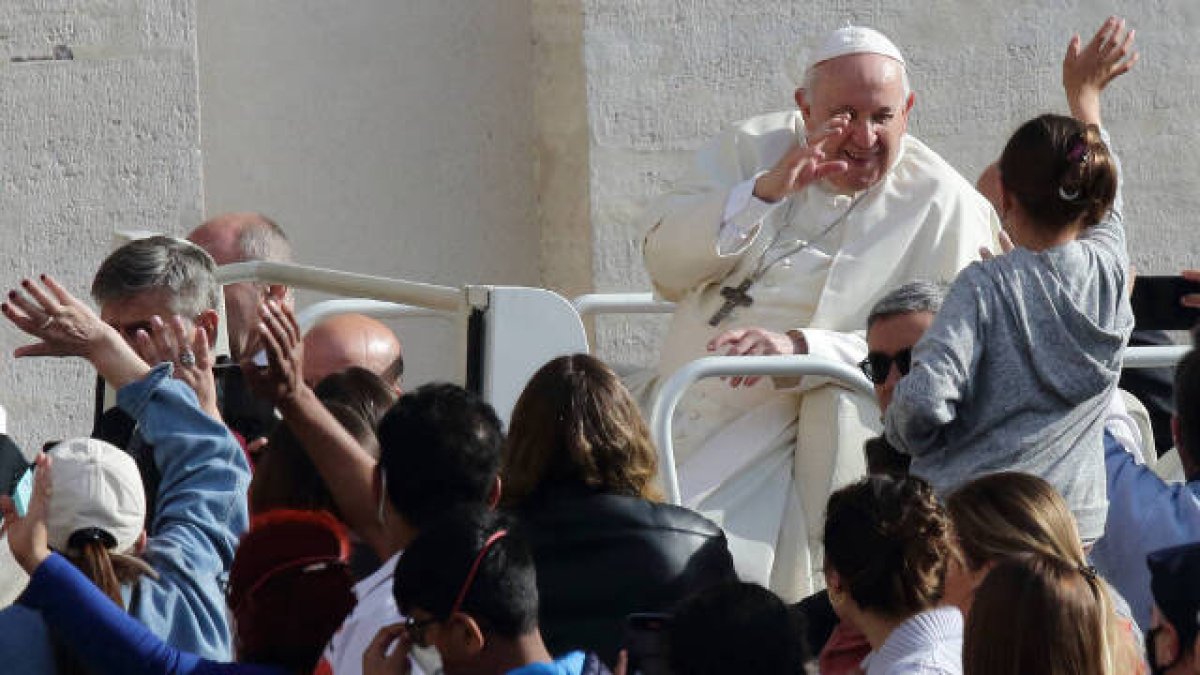 El Papa Francisco en la Plaza de San Pedro.