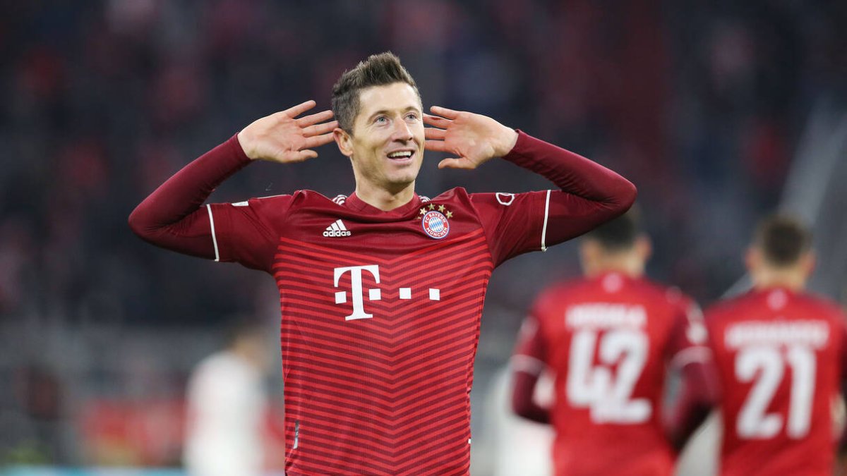 Robert Lewandowski celebra un gol con el Bayern de Munich.