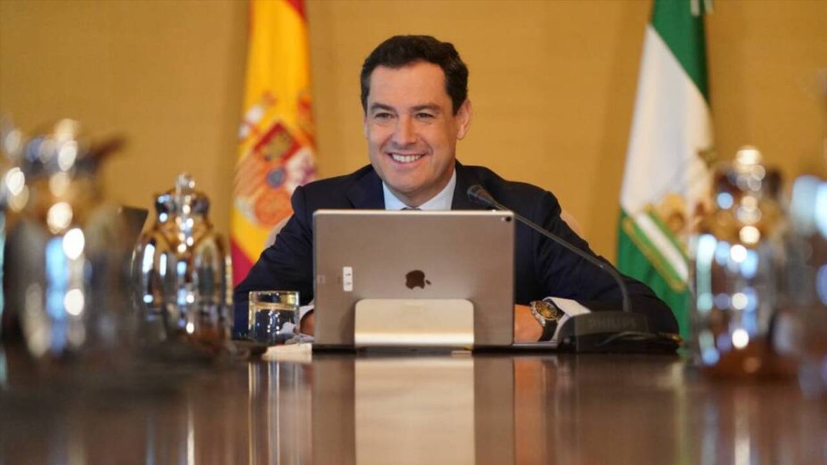 El presidente de la Junta de Andalucía, Juanma Moreno (PP-A).