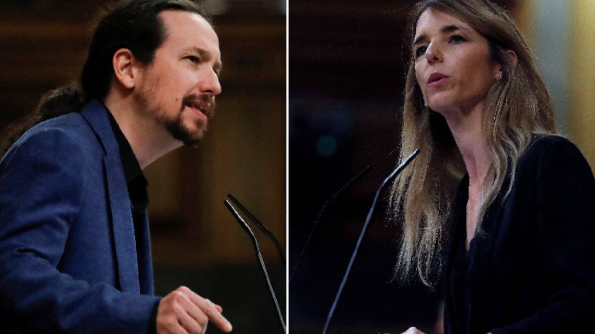 Pablo Iglesias y Cayetana Álvarez de Toledo, en el Congreso.