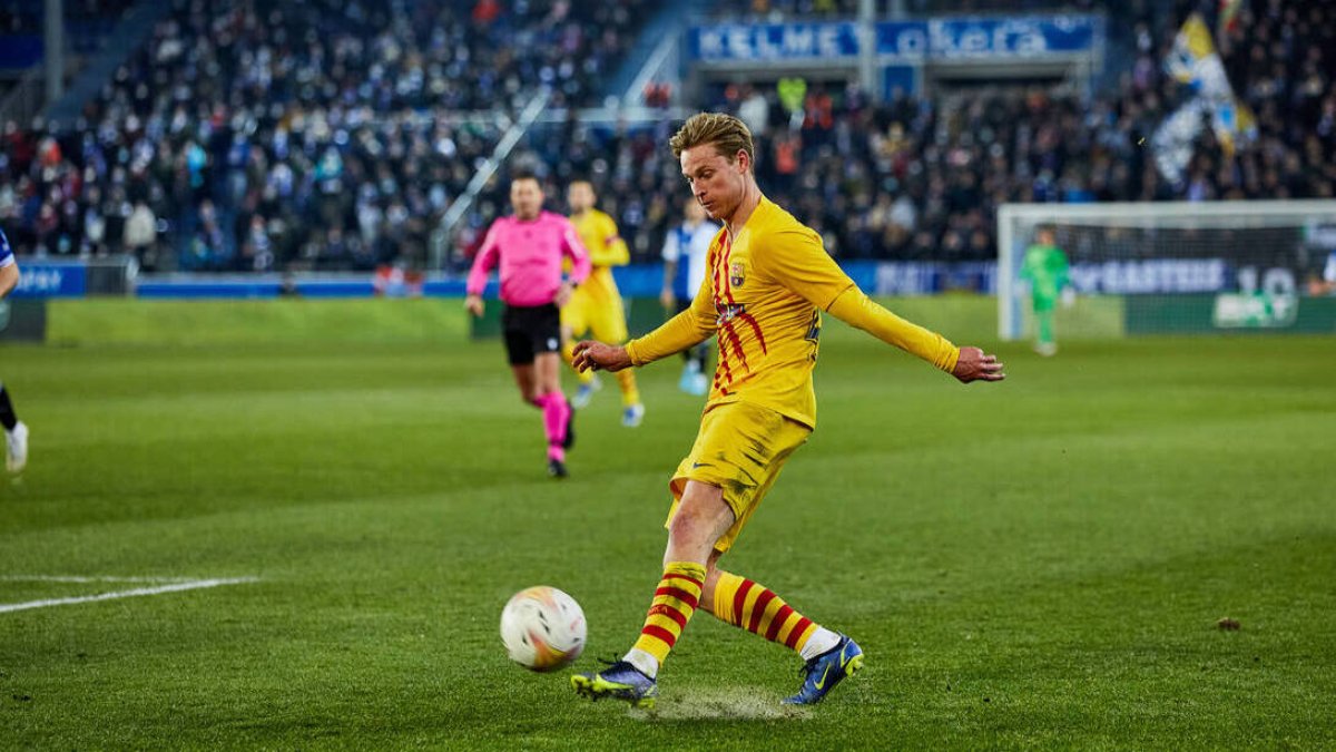 Frenkie de Jong, durante un partido de esta temporada con el Barcelona