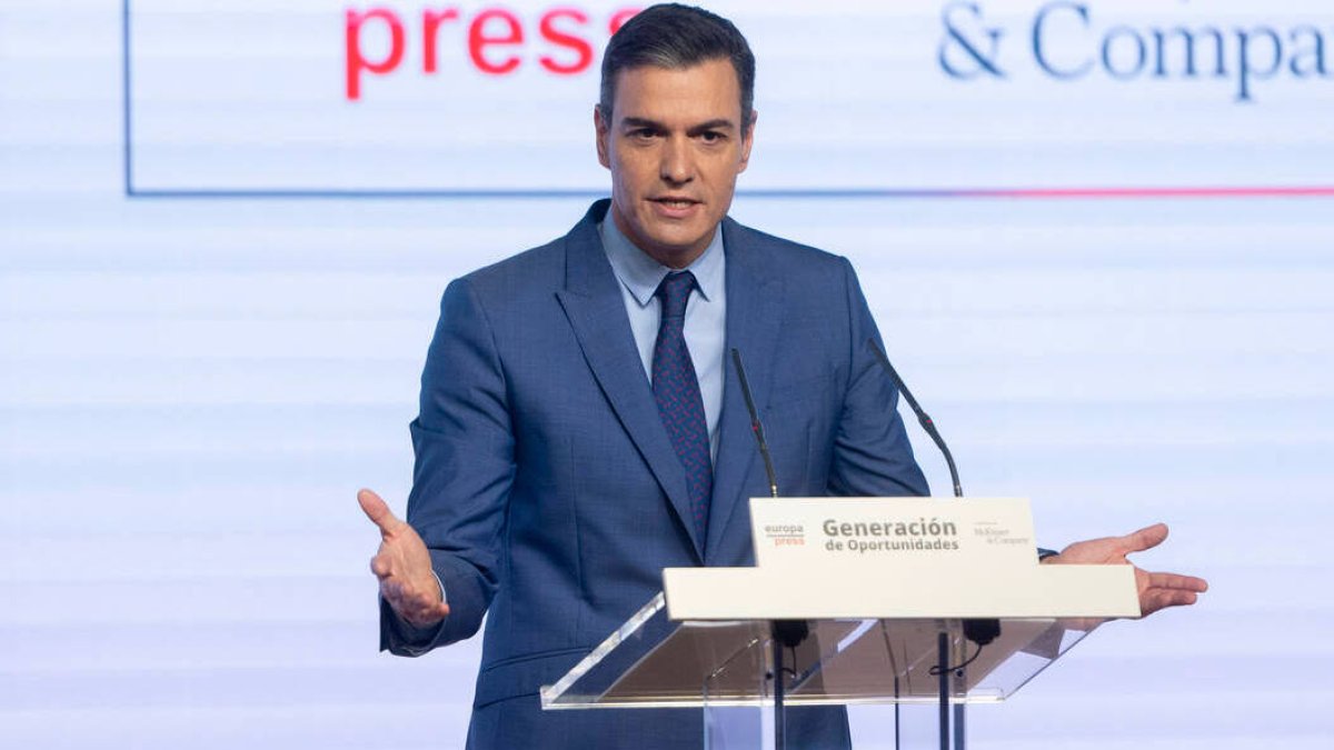 El presidente del Gobierno, Pedro Sánchez