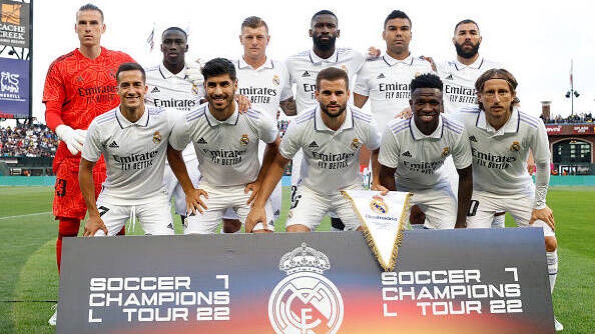 Alineación titular del Real Madrid ante el América mexicano.