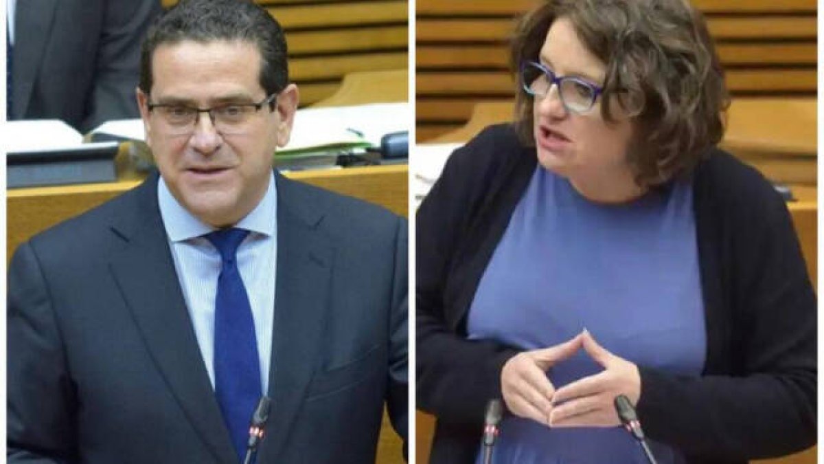 Jorge Bellver y Mónica Oltra en Les Corts