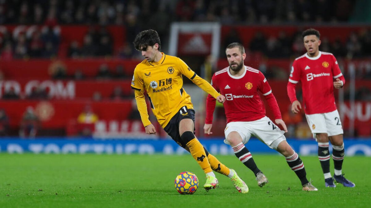 Trincao, durante un partido con el Wolverhampton