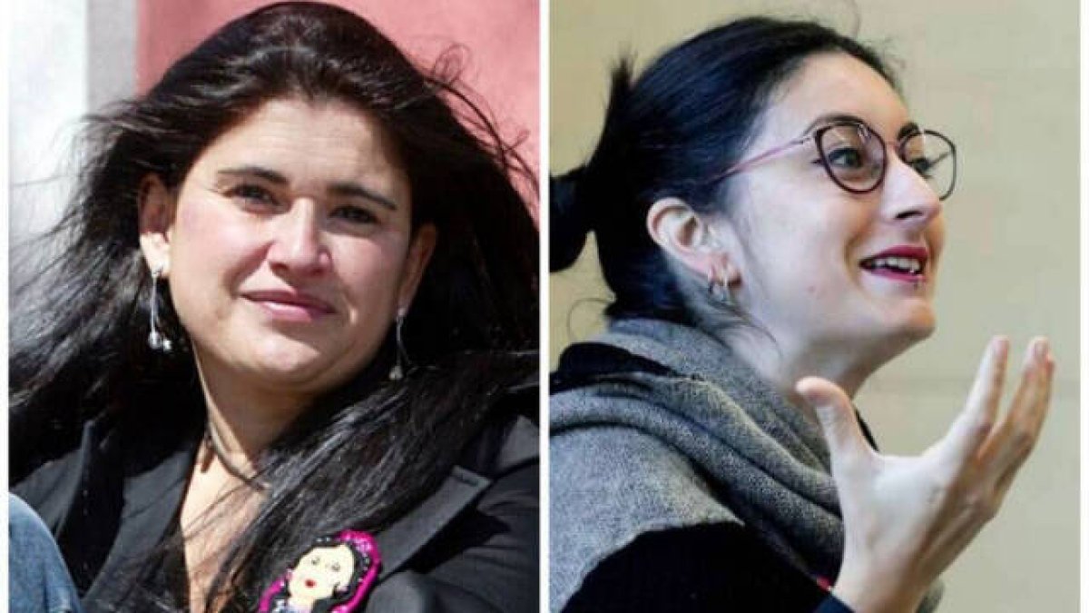 Lucía Etxebarría y la concejala de Igualdad de Valencia, Lucía Beamud