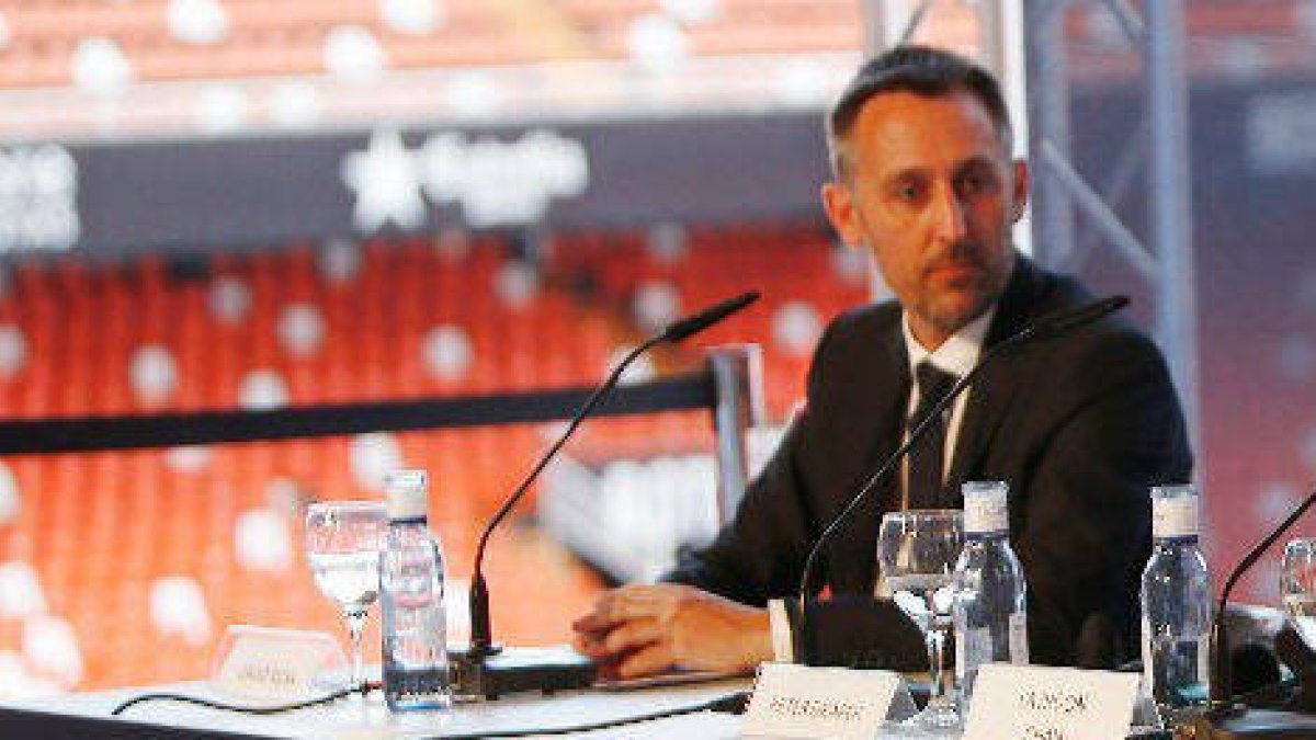 David Rosa durante durante su etapa en el Valencia CF.