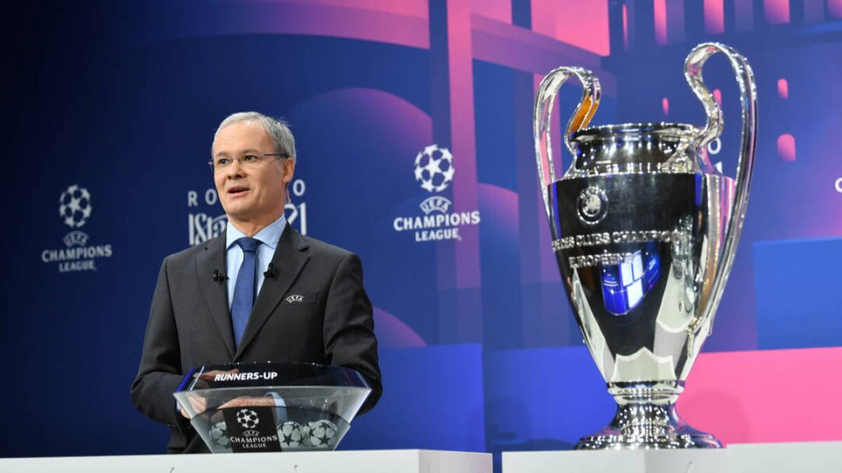 Imagen de archivo de un sorteo de la Champions League.