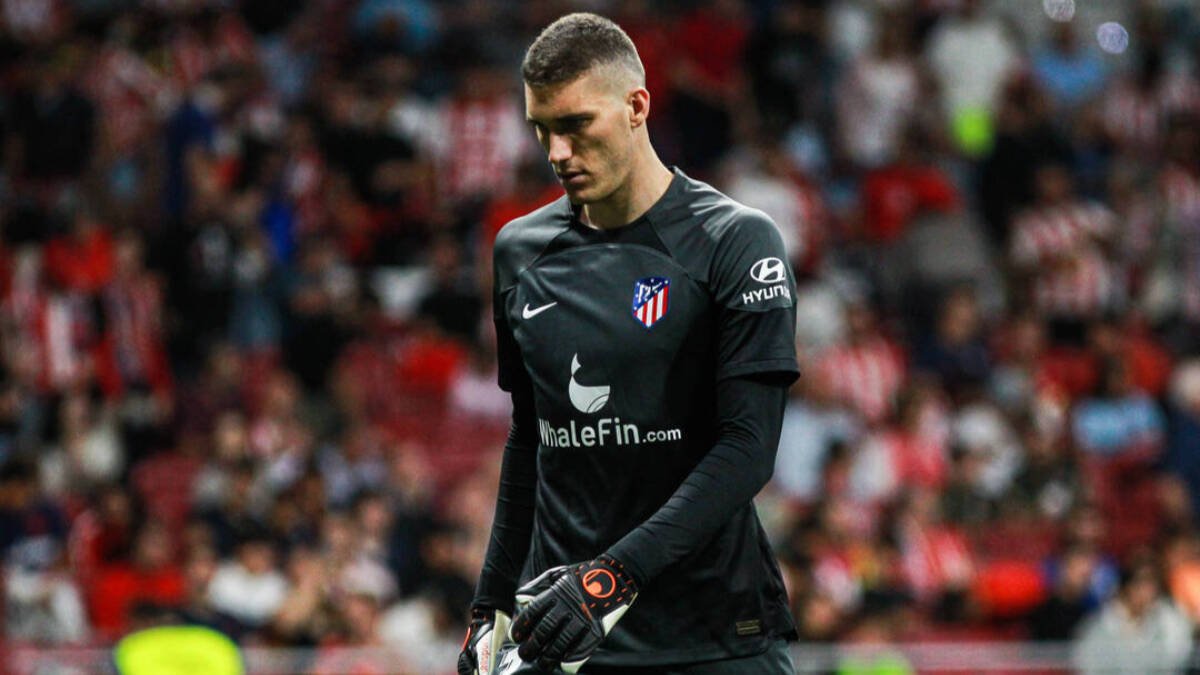 Grbic se lamenta en el Atlético de Madrid - Rayo Vallecano.
