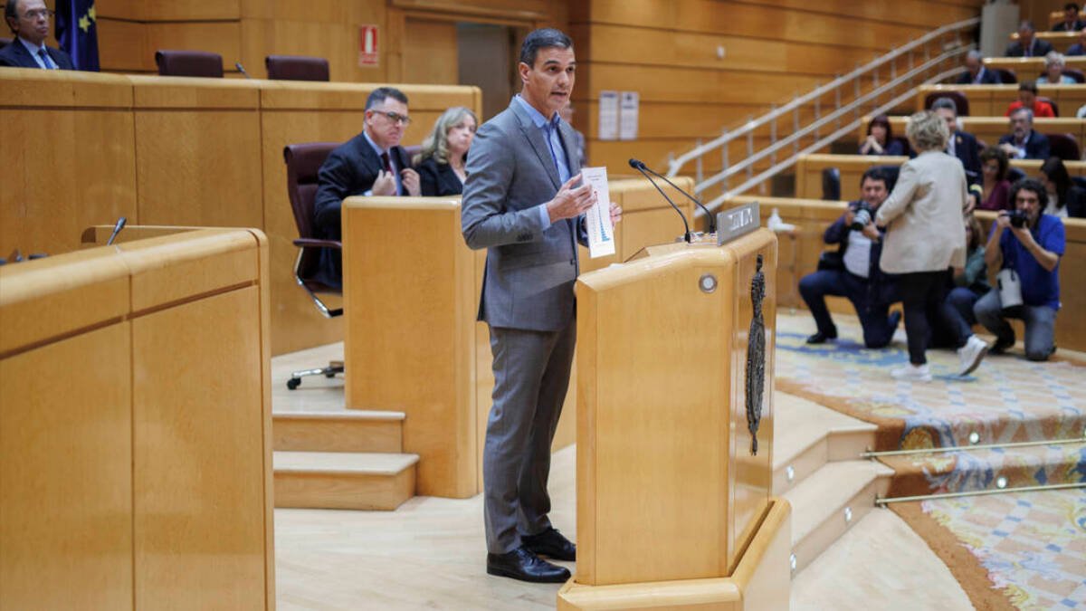 Pedro Sánchez presume gráfico en mano de sus cifras de inflación