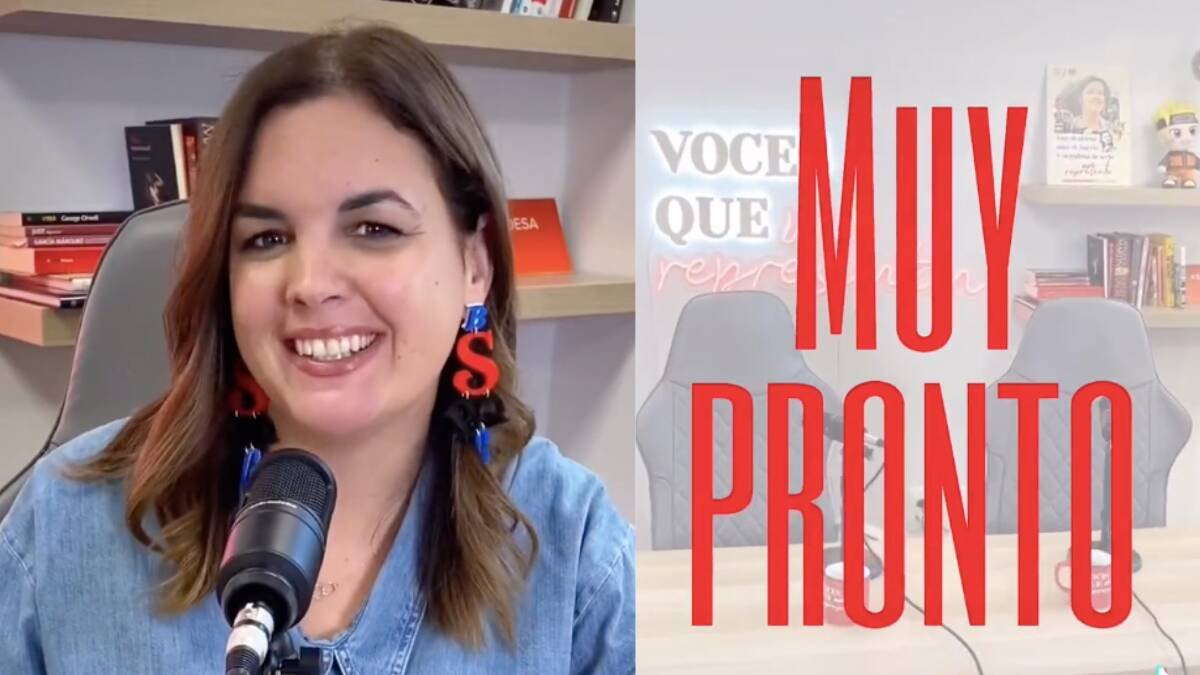 Sandra Gómez anunciando su nuevo formato de entrevistas.