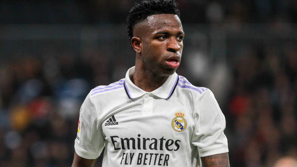 Vinicius, durante un partido con el Real Madrid.